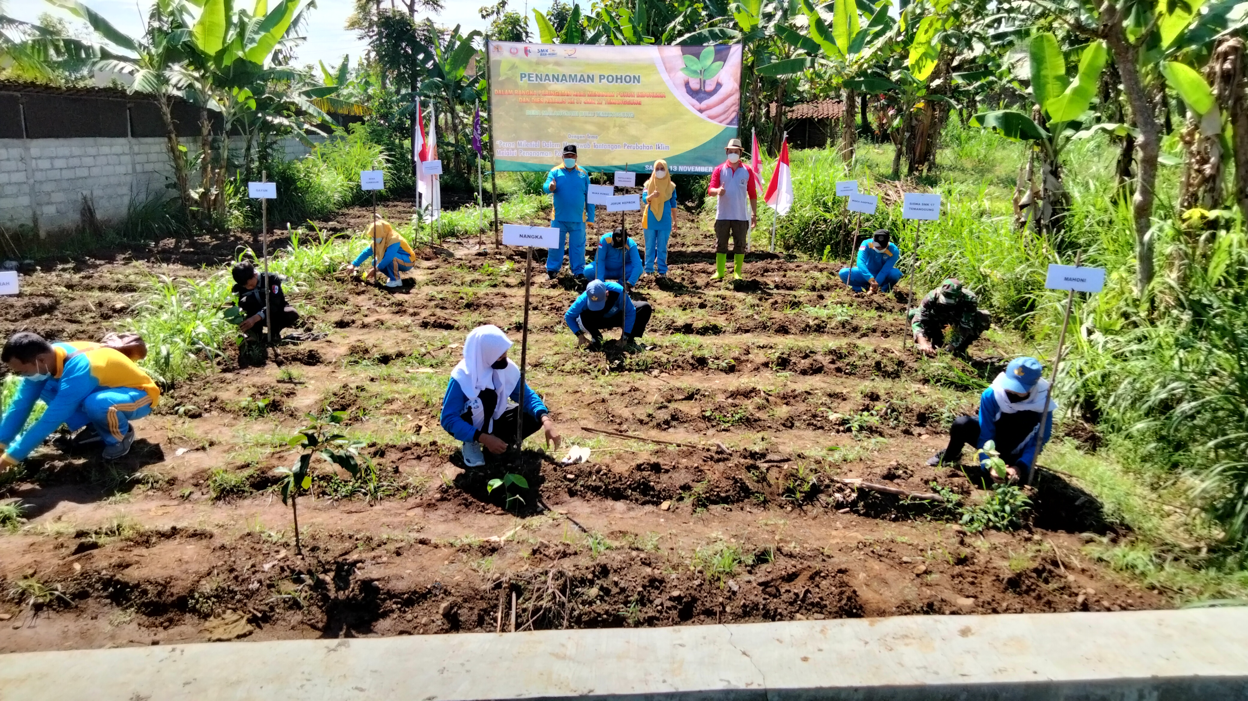 Penanaman Pohon di Desa Malangsari Bulu Temanggung 13 November 2021